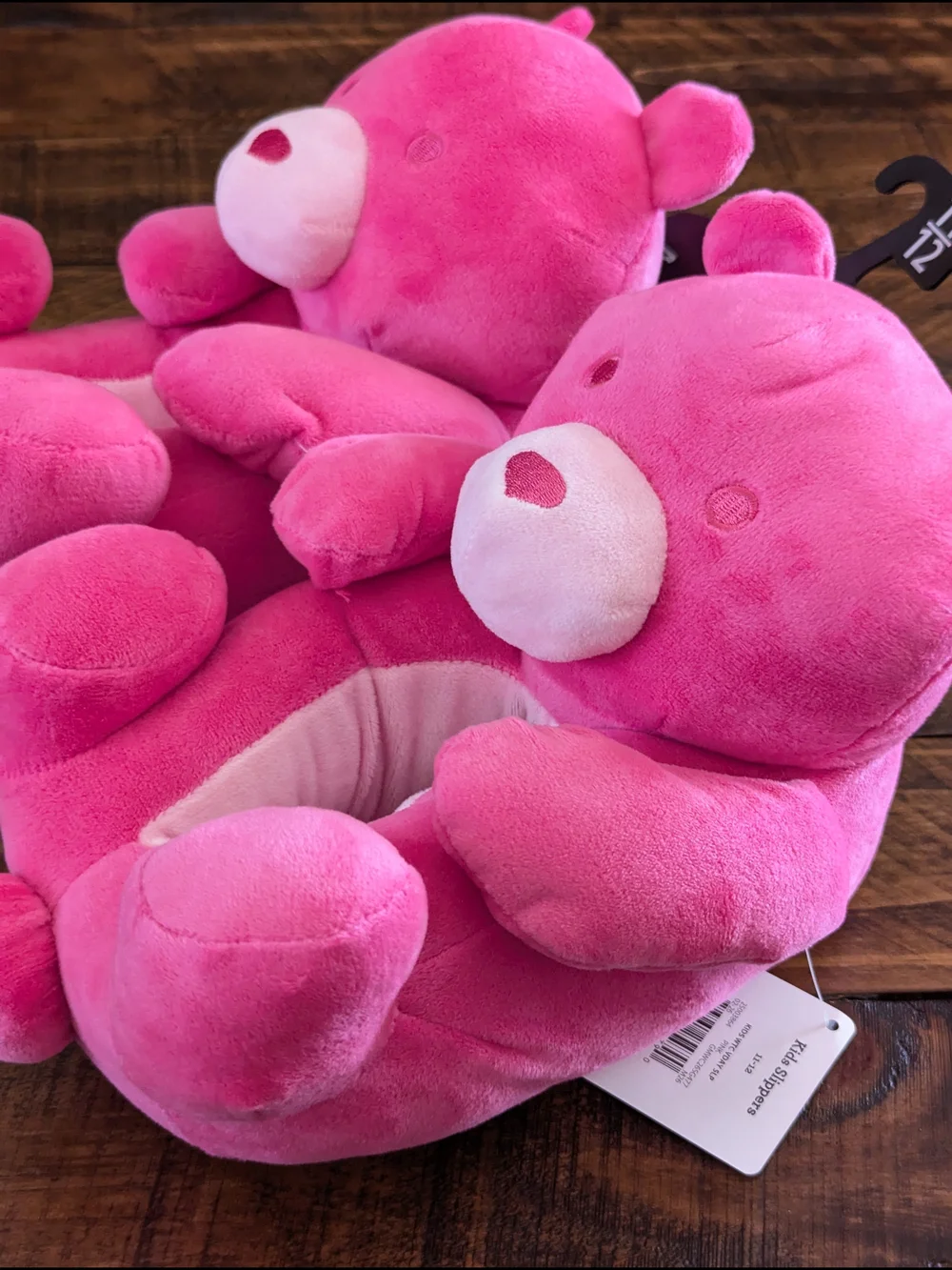 Way To Celebrate Kids Gummy Bear House Slippers Youth Size 11-12 Pink NWT
